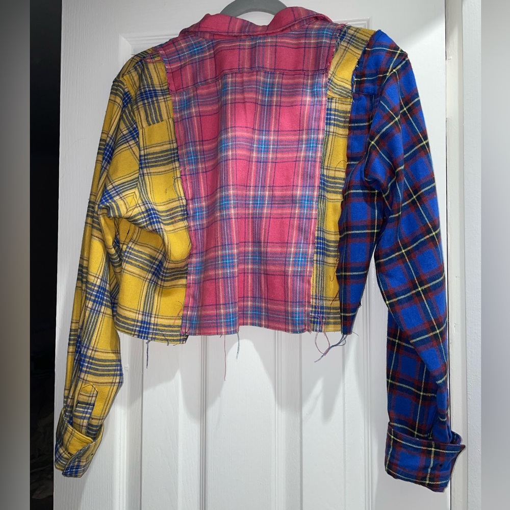 Spliced Color Block Flannel - Picture 3 of 3